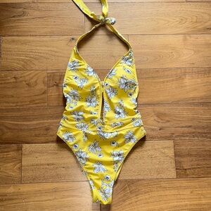 Yellow Floral Abercrombie & Fitch Swimsuit